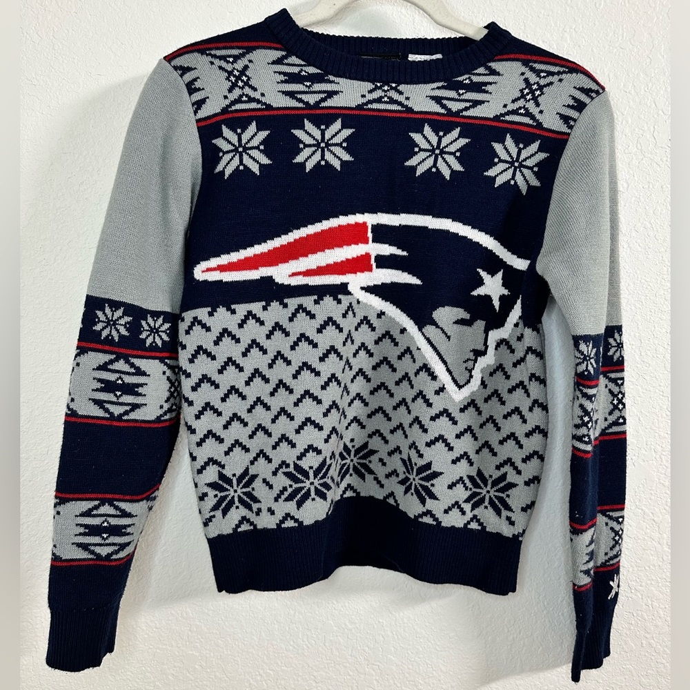 Knit, Patriots, sweater, kids, vintage, NFL